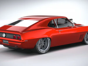Classic Muscle Car 3D Model