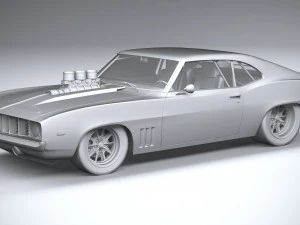 Classic Muscle Car 3D Model