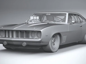 Classic Muscle Car 3D Model