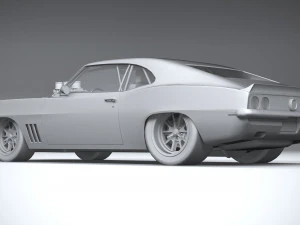 Classic Muscle Car 3D Model