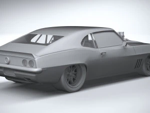 Classic Muscle Car 3D Model
