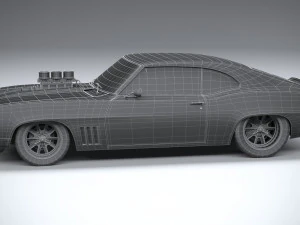 Classic Muscle Car 3D Model