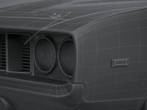 Classic Muscle Car 3D Model