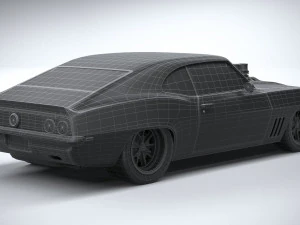 Classic Muscle Car 3D Model
