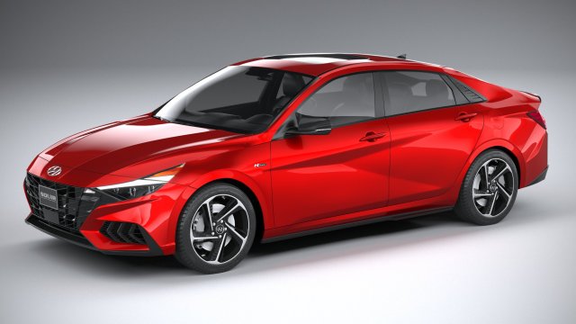 Hyundai Elantra N Line 2021 Modèle 3D .c4d .max .obj .3ds .fbx .stl .blend