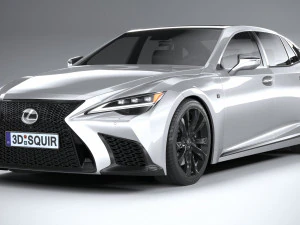 Lexus LS 500H F-Sport 2021 3D Model