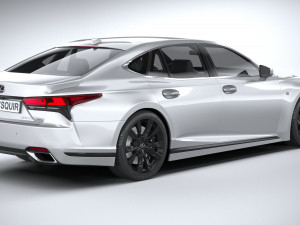 Lexus LS 500H F-Sport 2021 Modello 3D