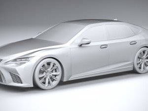 Lexus LS 500H F-Sport 2021 Modello 3D