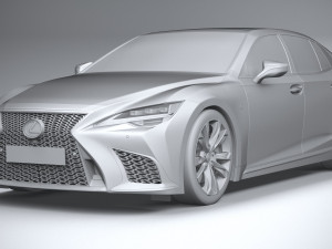 Lexus LS 500H F-Sport 2021 Modello 3D