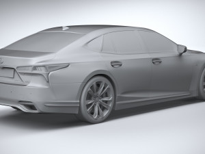 Lexus LS 500H F-Sport 2021 Modello 3D