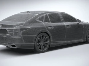 Lexus LS 500H F-Sport 2021 3D Model
