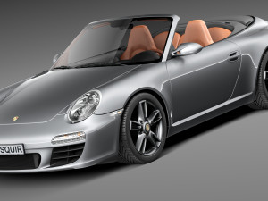 Porsche 911 997 Cabrio 2011 3D Модель