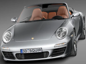 Porsche 911 997 Cabrio 2011 3D Model