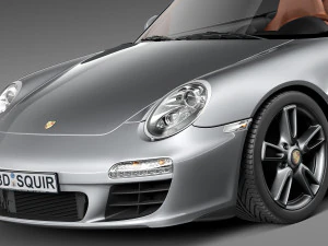 Porsche 911 997 Cabrio 2011 3D Model