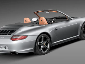 Porsche 911 997 Cabrio 2011 3D Model
