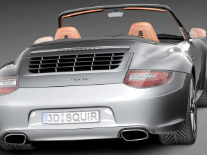 Porsche 911 997 Cabrio 2011 3D Model
