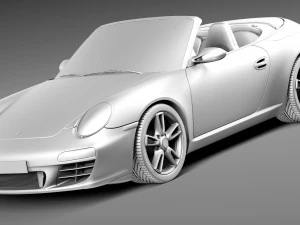 Porsche 911 997 Cabrio 2011 3D Model
