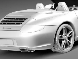 Porsche 911 997 Cabrio 2011 3D Model