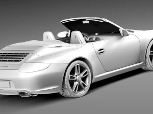 Porsche 911 997 Cabrio 2011 3D Model