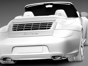Porsche 911 997 Cabrio 2011 3D Model