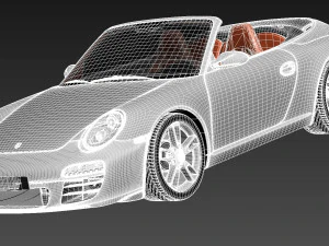 Porsche 911 997 Cabrio 2011 3D Model