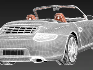 Porsche 911 997 Cabrio 2011 3D Model