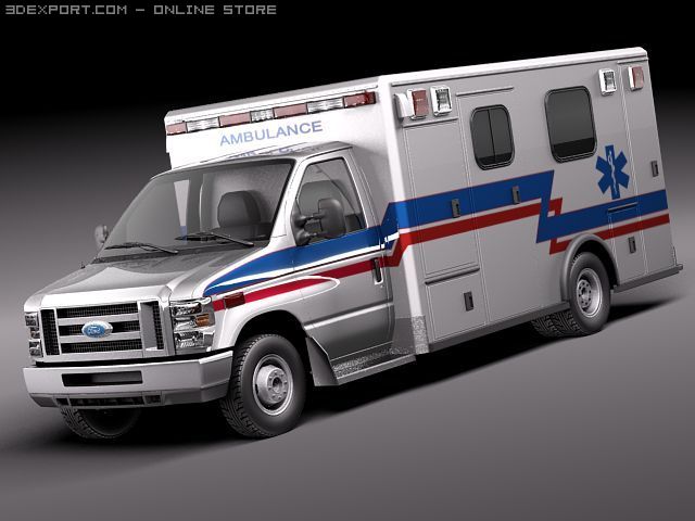 E-450 Ambulance 2011 Model 3D .c4d .max .obj .3ds .fbx .stl .blend 