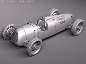 Auto Union Type C 1936 3D Model