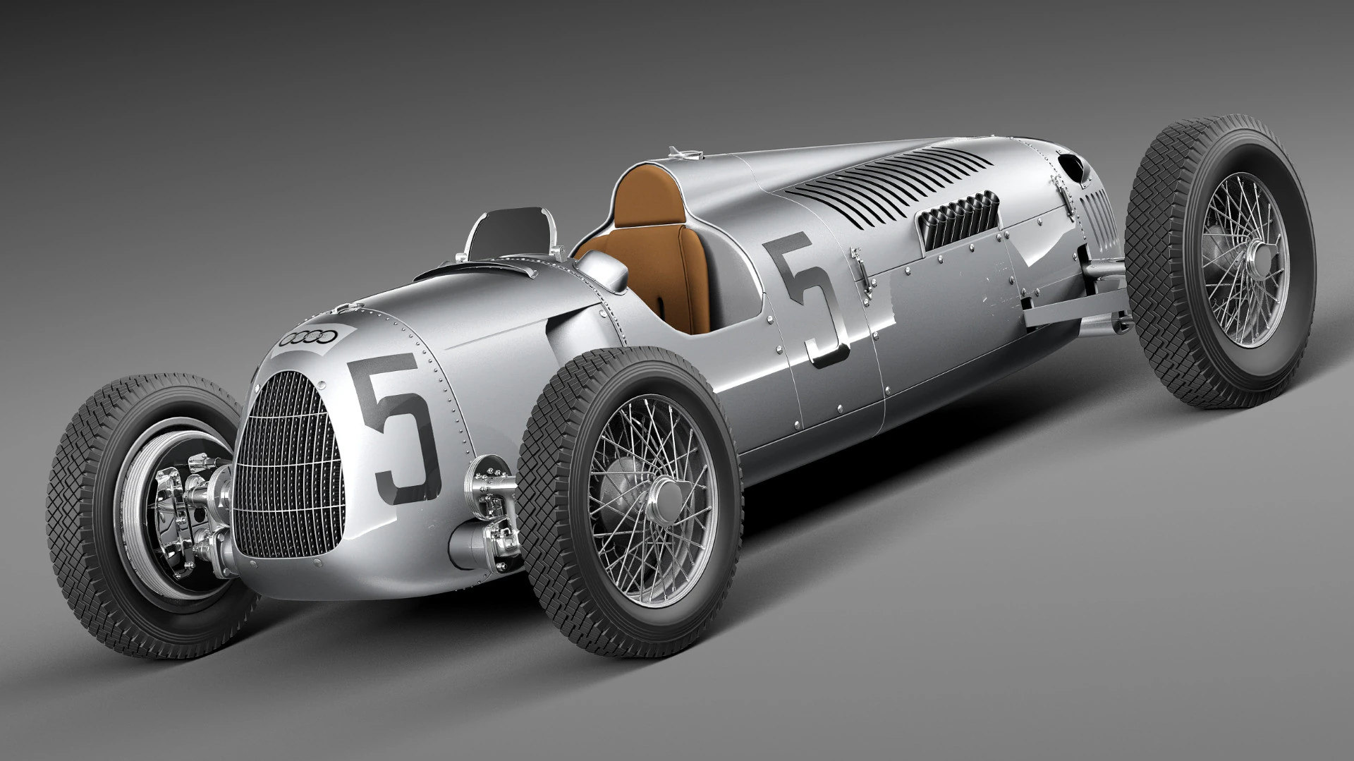 Auto Union Type C 1936 3D Model .c4d .max .obj .3ds .fbx .stl .blend 