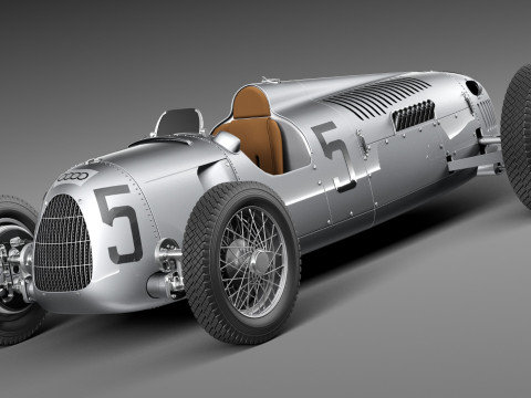 Auto Union Type C 1936 3D Model