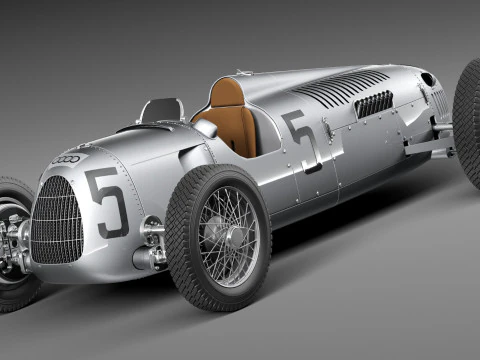 Auto Union Tipo C 1936 Modello 3D