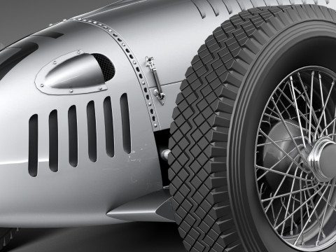 Auto Union Type C 1936 3D Model
