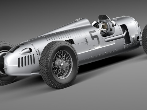 Auto Union Type C 1936 3D Model