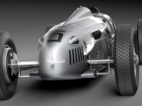 Auto Union Type C 1936 3D Model