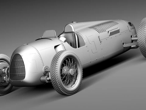 Auto Union Type C 1936 3D Model