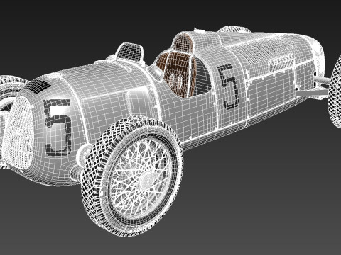 Auto Union Type C 1936 3D Model