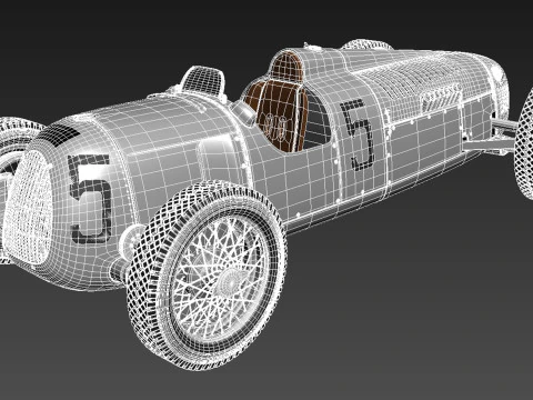 Auto Union Type C 1936 3D Model