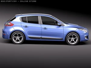 Renault Megane GT 2011 3D Model