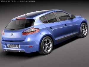 Renault Megane GT 2011 3D Model
