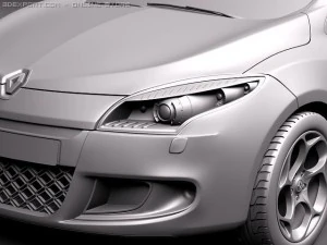 Renault Megane GT 2011 3D Model