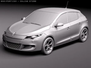 Renault Megane GT 2011 3D Model
