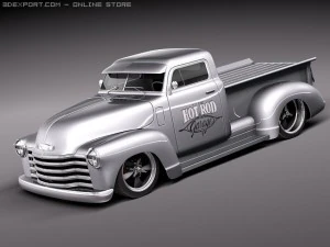 Chevrolet Pickup 1950 Street Rod personalizzato Modello 3D