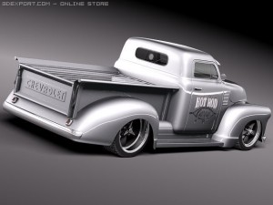 Chevrolet Pickup 1950 Street Rod Custom Model 3D