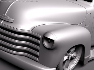 Chevrolet Pickup 1950 Street Rod Custom Model 3D