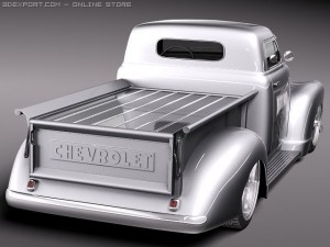 Chevrolet Pickup 1950 Street Rod Custom Model 3D