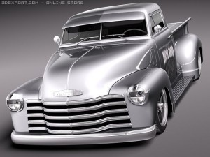 Chevrolet Pickup 1950 Street Rod Custom Model 3D