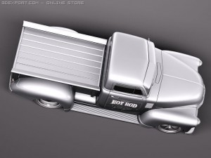 Chevrolet Pickup 1950 Street Rod Custom Model 3D