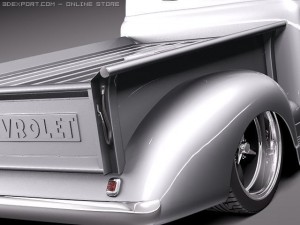 Chevrolet Pickup 1950 Street Rod Custom Model 3D