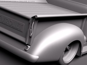 Chevrolet Pickup 1950 Street Rod Custom Model 3D