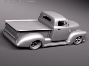 Chevrolet Pickup 1950 Street Rod Custom Model 3D